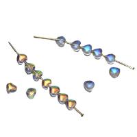 Perles murano faites à la main , chalumeau, coeur, Nombre différent de perles pour le choix & DIY, plus de couleurs à choisir, 6x6mm, Vendu par sac