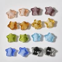Abalorios de Cristal de Murano con Plata, Estrella, Bricolaje, más colores para la opción, 15x15mm, agujero:aproximado 1.8mm, Vendido por UD