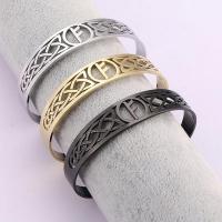 304 Stainless Steel Cuff Bangle Vacuum Ion Plating fashion jewelry & for woman & hollow Inner Approx 66mm Sold By PC
