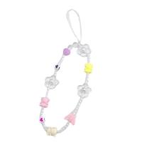 Mobile Phone Lanyard Acrylic with Resin stoving varnish for woman multi-colored 135mm Sold By PC