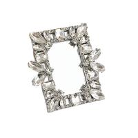 Celular Kit de bricolaje, aleación de zinc, Cuadrado, chapado en color de plata, con diamantes de imitación, plateado, libre de níquel, plomo & cadmio, 50x53mm, Vendido por UD