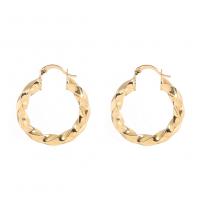 Brass Hoop Earring, gold color plated, fashion jewelry & different size for choice & for woman, Sold By Pair