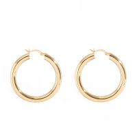 Brass Hoop Earring gold color plated fashion jewelry & for woman Sold By Pair