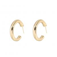 Brass Stud Earring, gold color plated, different size for choice & for woman, Sold By Pair