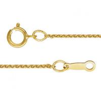 Gold naplněné Chain Necklace, 14K plněné zlatem, unisex & různé velikosti pro výběr, 1mm, Prodáno By PC