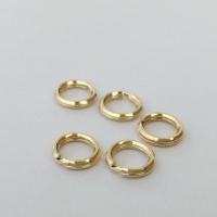 Медно-золото кольцо-открывашка, Кольцевая форма, 14K позолоченный, Двойной слой & разный размер для выбора, продается PC
