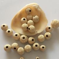 Gold Filled Beads Round 14K gold-filled & frosted golden Sold By PC