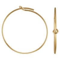 Медно-золото кольцо для сережки, Кольцевая форма, 14K позолоченный, разный размер для выбора, продается Пара