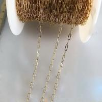 Медно-золото цепочки, 14K позолоченный, DIY, Золотой, 2mm, продается м