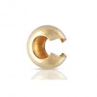 Oro-llenado Perla de posicionamiento, 14K lleno de oro, diverso tamaño para la opción, dorado, Vendido por UD