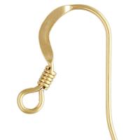 Gold-teli fülbevaló akasztó, 14 Ezer aranytöltött, DIY, aranysárga, 0.61mm, Által értékesített pár