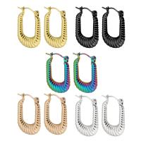 Acier inoxydable Levier Retour Earring, Acier inoxydable 304, bijoux de mode & pour femme, plus de couleurs à choisir, 4x24mm, Vendu par paire