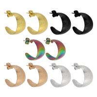 Boucle d'oreille de gaujon en acier inoxydable, Acier inoxydable 304, bijoux de mode & pour femme, plus de couleurs à choisir, 12x21mm, Vendu par paire