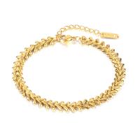 Stainless Steel Jewelry Bracelet 304 Stainless Steel with 1.77inch extender chain Vacuum Ion Plating fashion jewelry & for woman 6mm Length Approx 6.69 Inch Sold By PC