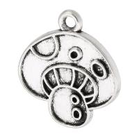 Tibetan Style Pendants, mushroom, antique silver color plated, Unisex, nickel, lead & cadmium free, 16x18x1mm, Hole:Approx 2mm, Sold By KG