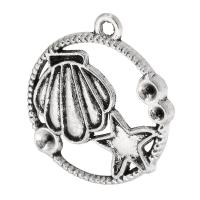 Zinc Alloy Hollow Pendants antique silver color plated DIY nickel lead & cadmium free Approx 2mm Sold By KG