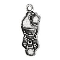 Tibetan Style Pendants, antique silver color plated, Unisex, nickel, lead & cadmium free, 11x25x1mm, Hole:Approx 2mm, Sold By KG