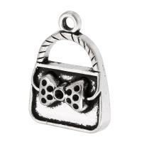 Tibetan Style Pendants, Handbag, antique silver color plated, DIY, nickel, lead & cadmium free, 27x23x5mm, Hole:Approx 2mm, Sold By KG