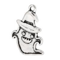 Tibetan Style Pendants, Ghost, antique silver color plated, Unisex, nickel, lead & cadmium free, 17x25x2mm, Hole:Approx 1mm, Sold By KG