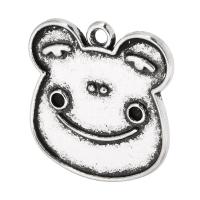 Tibetan Style Pendants, antique silver color plated, DIY, nickel, lead & cadmium free, 20x21.50x1mm, Hole:Approx 1.5mm, Sold By KG