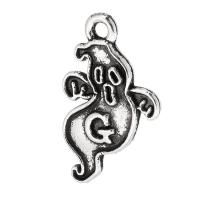 Tibetan Style Pendants, Ghost, antique silver color plated, Unisex, nickel, lead & cadmium free, 12x20x2mm, Hole:Approx 2mm, Sold By KG