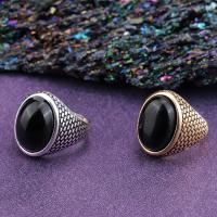 Zinc Alloy Fingerring, med Resin, forgyldt, mode smykker & forskellig størrelse for valg & for mennesket, flere farver til valg, nikkel, bly & cadmium fri, 21mm, Solgt af PC