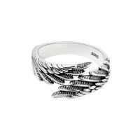 Mesing Finger Ring, Wing Shape, srebrne boje pozlaćen, modni nakit & za žene, srebro, nikal, olovo i kadmij besplatno, 9.36mm, Prodano By PC