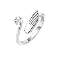 Messing Schwanz -Finger-Ring, plattiert, Modeschmuck & für Frau, frei von Nickel, Blei & Kadmium, 4mm, verkauft von PC
