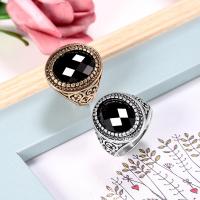 Zinc Alloy Finger Ring with Resin plated fashion jewelry & for man nickel lead & cadmium free 22mm Sold By PC