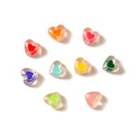 Acrylic Jewelry Beads, Heart, handmade, DIY, more colors for choice, 17x16mm, 10PCs/Bag, Sold By Bag
