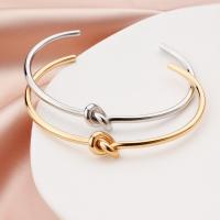 304 Stainless Steel Cuff Bangle, fashion jewelry & for woman, more colors for choice, 3mm, Inner Diameter:Approx 63mm, Sold By PC