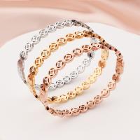 Stainless Steel Bangle 304 Stainless Steel fashion jewelry & for woman & with rhinestone 7mm 60mm Sold By PC