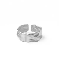 925 Sterling Silver Cuff Finger Ring, plated, Adjustable & Unisex, more colors for choice, Sold By PC