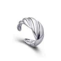 925 Sterling Silver Cuff Finger Ring, plated, Adjustable & for woman, more colors for choice, Sold By PC