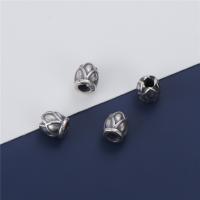Perles en argent sterling 925, Lotus, Vintage & DIY, 5x5.50mm, Trou:Environ 2mm, Vendu par PC