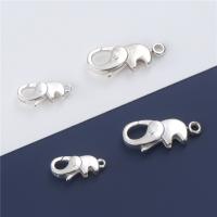 925 Sterling Silver Pendant Elephant DIY silver color Sold By PC
