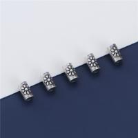 925 Sterling Silver Beads Column vintage & DIY & with flower pattern Approx 1.5mm Sold By PC