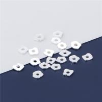 925 Sterling Silver Beads, irregular, DIY, silver color, 5x0.80mm, Hole:Approx 1.6mm, Sold By PC