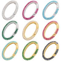 Krychlový Circonia Micro vydláždit mosazný prsten, Mosaz, micro vydláždit kubické zirkony & pro ženy, více barev na výběr, 30x19mm, Prodáno By PC