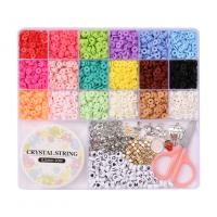 DIY Jewelry Supplies Polymer Clay with Plastic Box & Iron & Zinc Alloy & Acrylic mixed colors Sold By Box
