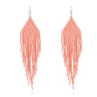 Fashion Fringe Earrings, Seedbead, handmade, fashion jewelry & for woman, more colors for choice, nickel, lead & cadmium free, 145x36mm, Sold By Pair