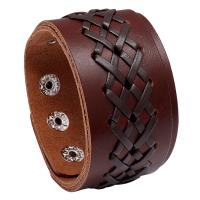 Cowhide Bracelet with PU Leather & Iron polished fashion jewelry & Unisex Sold By PC