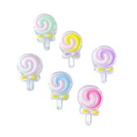 Hair Accessories DIY Findings, Resin, Lollipop, enamel, more colors for choice, 28x28x10mm, 100PCs/Bag, Sold By Bag