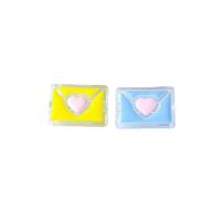 Hair Accessories DIY Findings, Resin, Envelope, enamel, more colors for choice, 22x16x9mm, Approx 100PCs/Bag, Sold By Bag