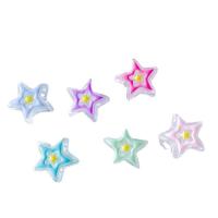 Hair Accessories DIY Findings, Resin, Star, enamel, more colors for choice, 20x21x9mm, Approx 100PCs/Bag, Sold By Bag