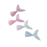 Hair Accessories DIY Findings, Resin, Mermaid tail, more colors for choice, 27x39mm, Approx 100PCs/Bag, Sold By Bag