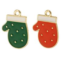 Zinc Alloy Christmas Pendants Christmas Glove gold color plated Unisex & enamel nickel lead & cadmium free Approx 2mm Approx Sold By Bag