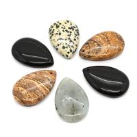 Gemstone Pendants Jewelry, Natural Stone, Teardrop, different materials for choice & Unisex, more colors for choice, 25x38mm, Sold By PC