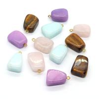 Gemstone Pendants Jewelry, Natural Stone, irregular, different materials for choice & Unisex, more colors for choice, 15x22-17x25mm, Sold By PC