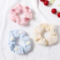 Hair Scrunchies, Cloth, Round, Korean style & for woman, more colors for choice, 100mm, Sold By PC